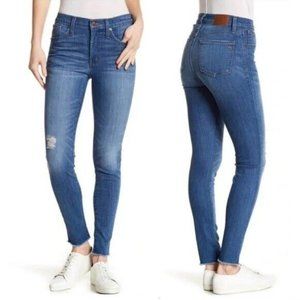 Madewell 9" Mid Rise Skinny Jean Geoff Medium Wash Size 25